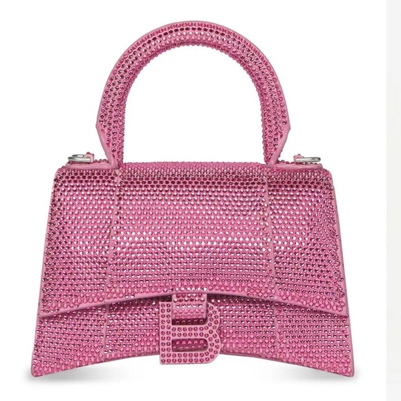 Balenciaga Hourglass Crystal / Rhinestones Pink Bag - Picture 1 of 7